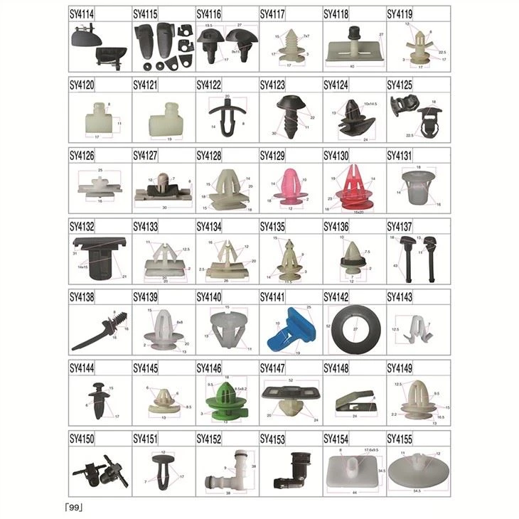 Universal Auto Metal Clips And Plastic Fasteners Car Mats